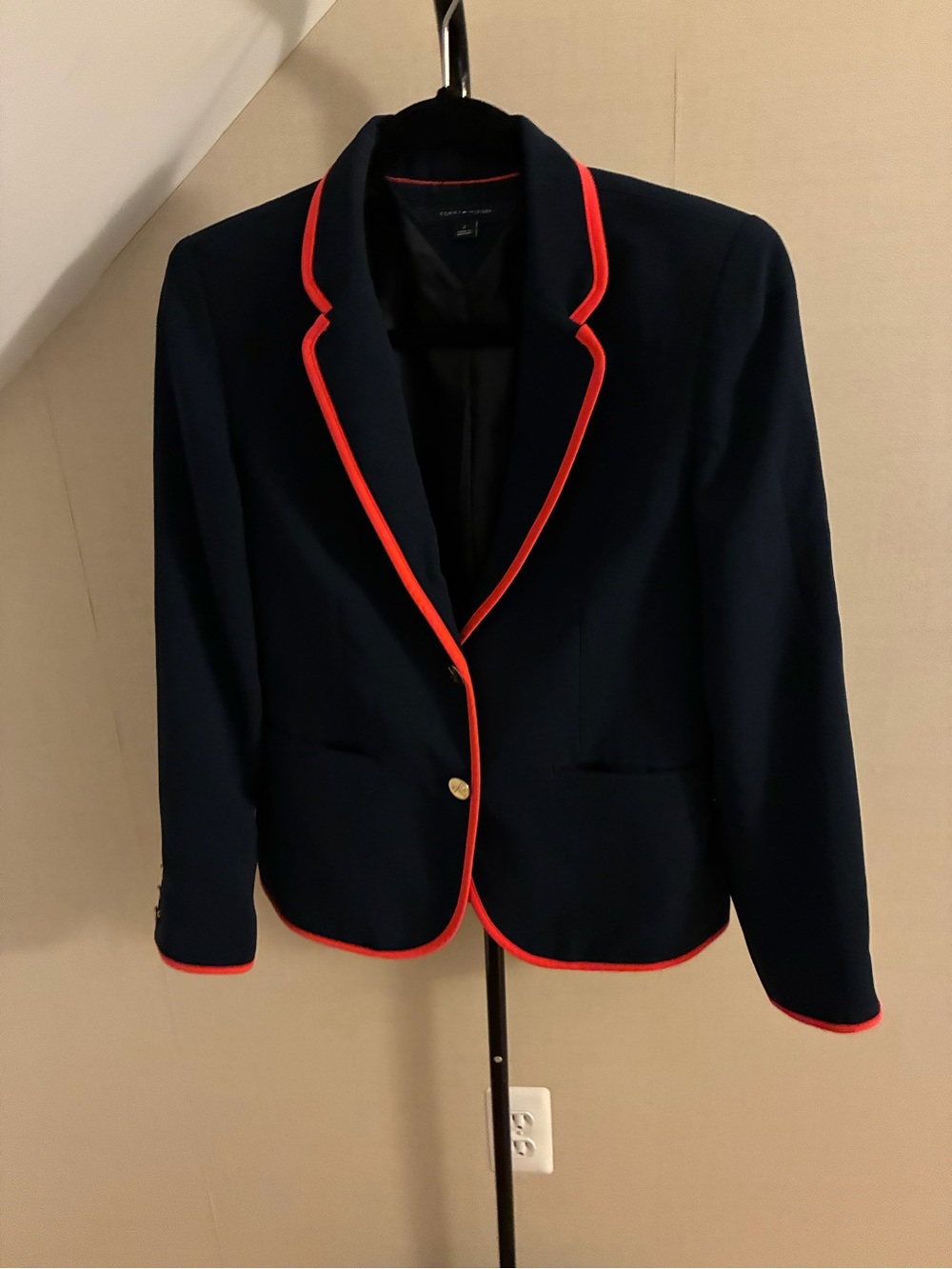 Tommy Hilfiger Navy Blazer with Red Trim - size 2